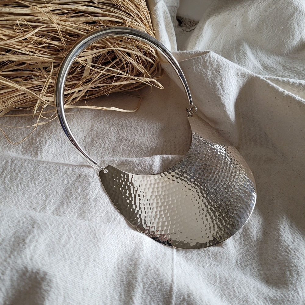 breastplate big collar silver on  brass necklace …